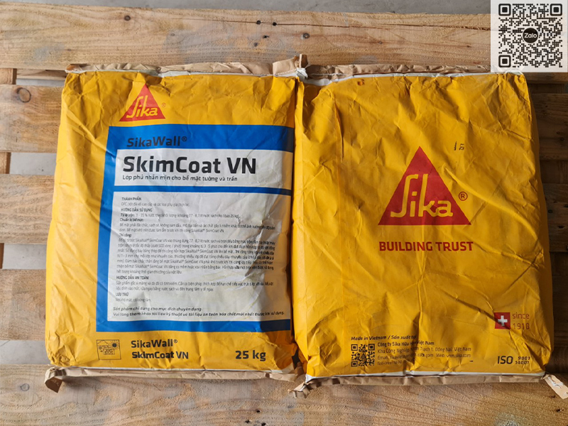 Vữa tự san SikaWall SkimCoat VN bao 25Kg