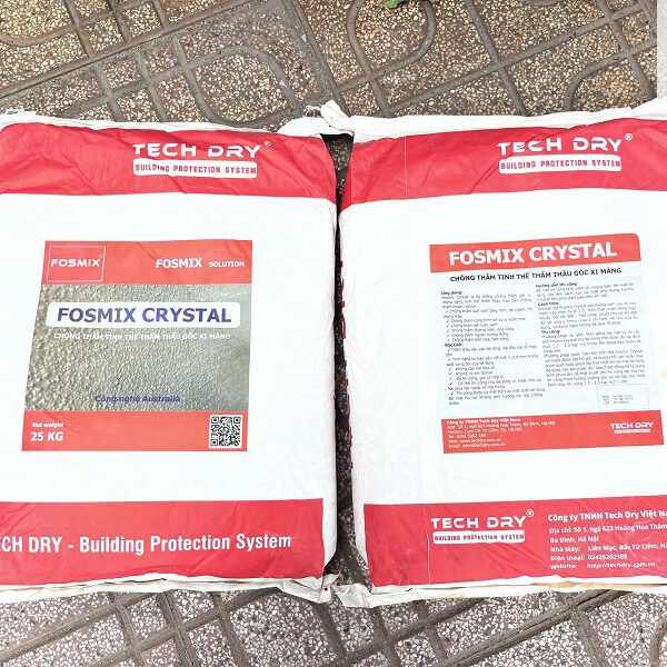 FOSMIX CRYSTAL | CHẤT CHỐNG THẤM NGƯỢC TINH THỂ THẨM THẤU