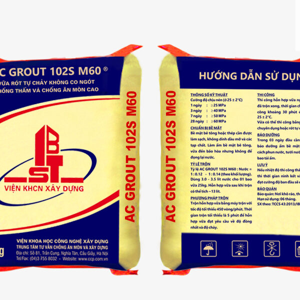 AC GROUT 102S M60 | VỮA RÓT TỰ CHẢY, CHỐNG THẤM VÀ CHỐNG ĂN MÒN CAO