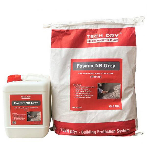 FOSMIX NB GREY | CHẤT CHỐNG THẤM NGƯỢC HAI THÀNH PHẦN