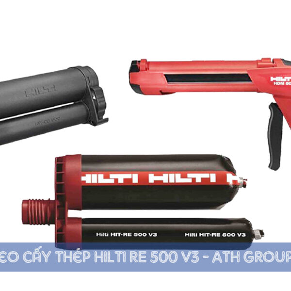Bộ sản phẩm đi kèm khi thi công keo cấy thép Hilti RE 500 V3