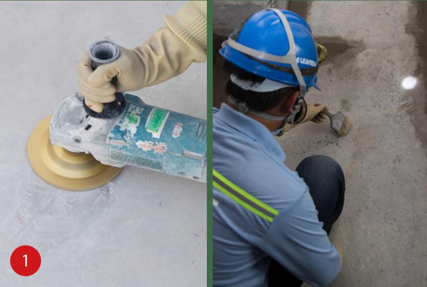 Chuẩn bị bề mặt trước khi thi công LeafSeal WP502