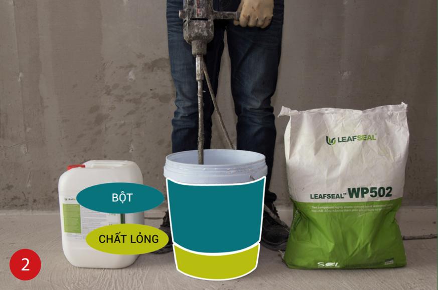 Trộn hỗn hợp sản phẩm LeafSeal WP502
