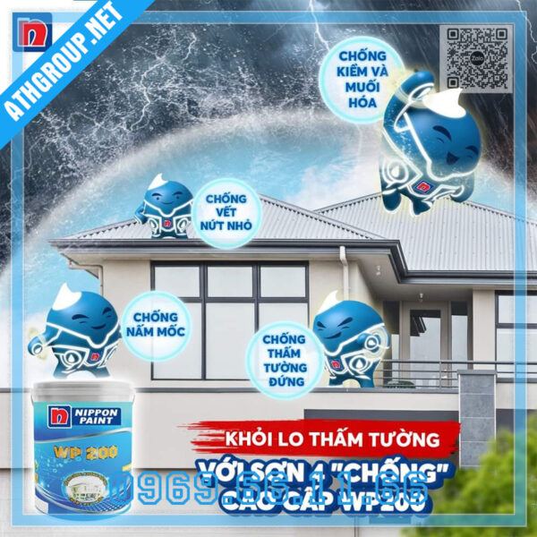 Sơn chống thấm Nippon WP 200 cho mùa mưa