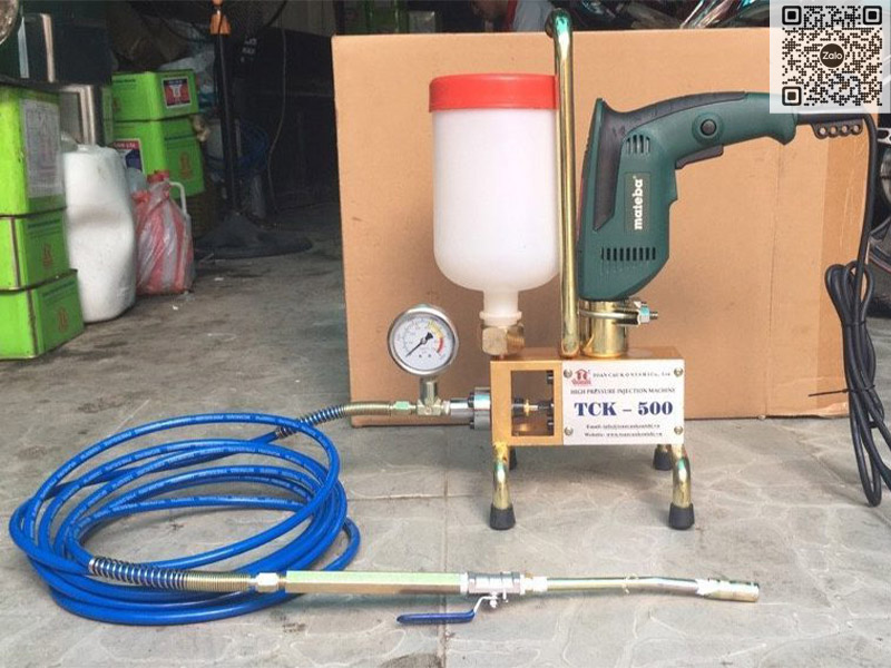 MÁY BƠM KEO TCK-500 - CHỐNG THẤM VÀ XỬ LÝ KHE HỞ BÊ TÔNG
