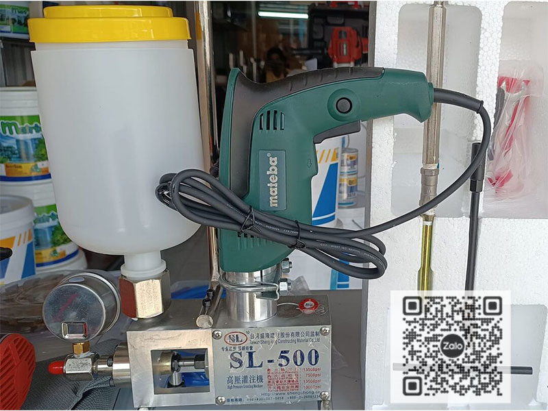 Hình ảnh ứng dụng Máy Bơm Keo SL-500 trong các công trình.