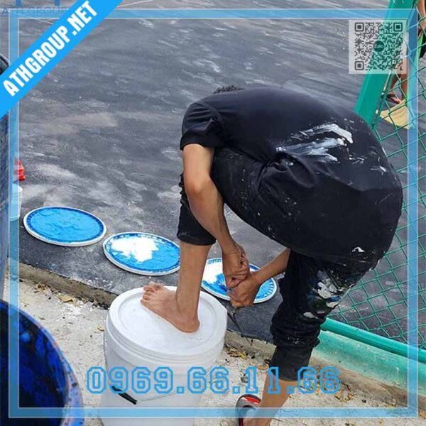 Thi công Sơn sân tennis Terraco Flexipave Filler