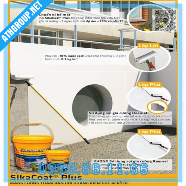 Giới thiệu Màng chống thấm SikaCoat Plus chính hãng
