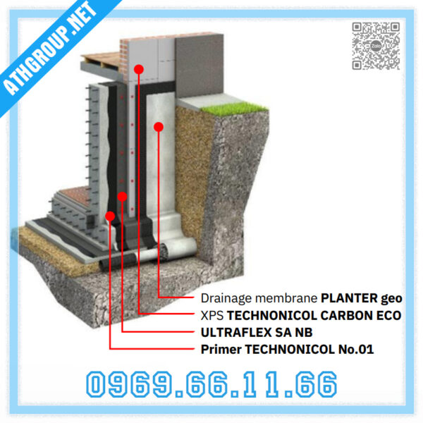 Giải pháp cách nhiệt cho lớp nền sử dụng Màng tự dính Ultraflex SA NB