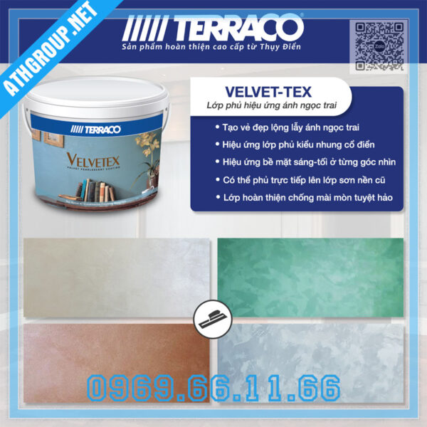 Sơn ánh ngọc trai Terraco Velvet-Tex