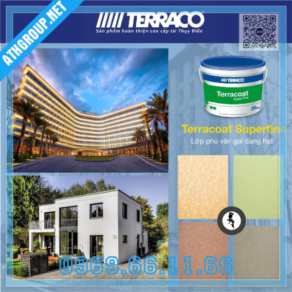 Lớp phủ vân gai dạng hạt Terracoat Superfine