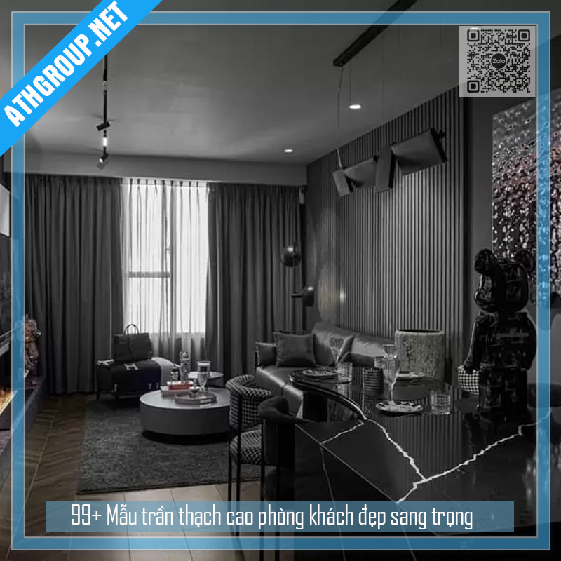 99+ Mẫu trần thạch cao phòng khách đẹp sang trọng