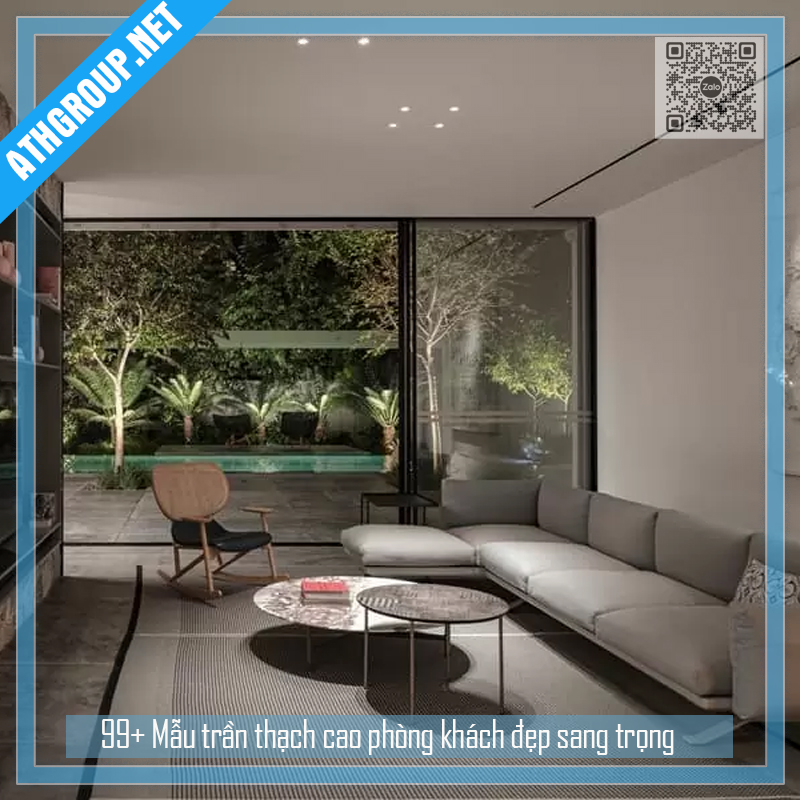 99+ Mẫu trần thạch cao phòng khách đẹp sang trọng