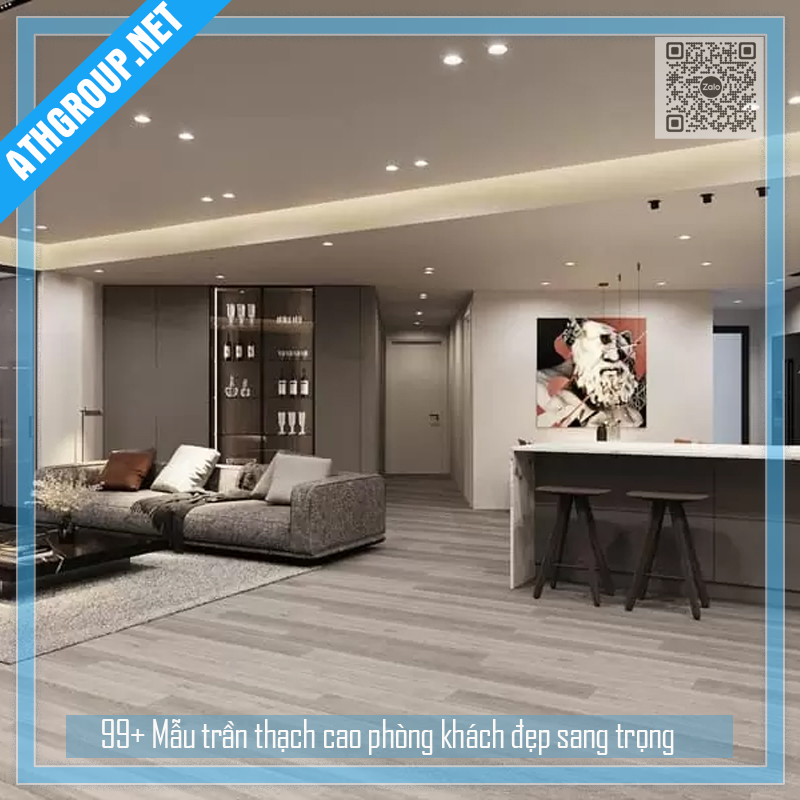 99+ Mẫu trần thạch cao phòng khách đẹp sang trọng