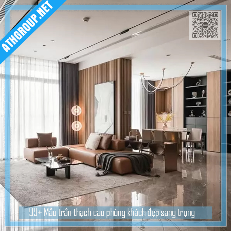 99+ Mẫu trần thạch cao phòng khách đẹp sang trọng