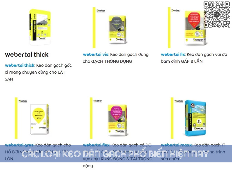 Keo dán gạch Weber
