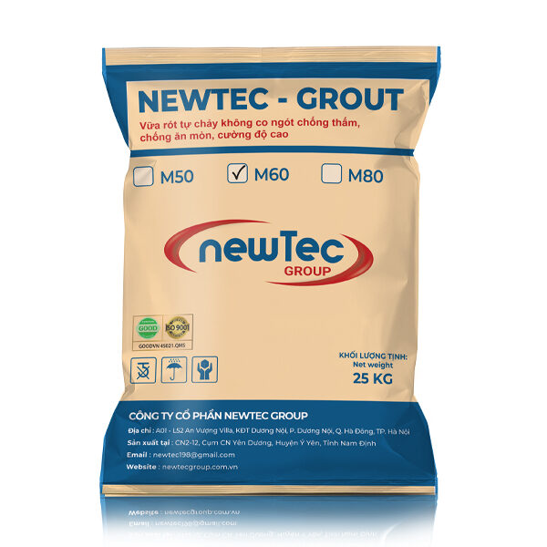 NEWTEC GROUT M60 | VỮA RÓT TỰ CHẢY KHÔNG CO NGÓT