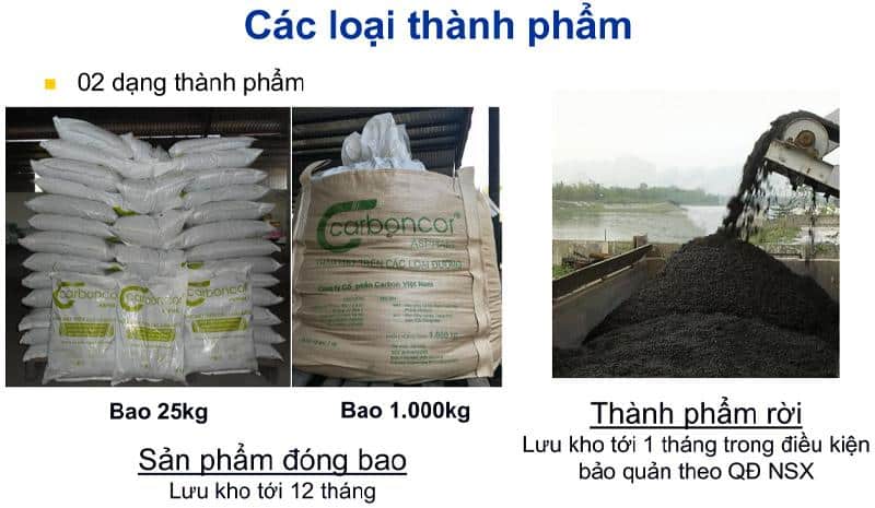 Các loại thành phẩm Carboncor Asphalt