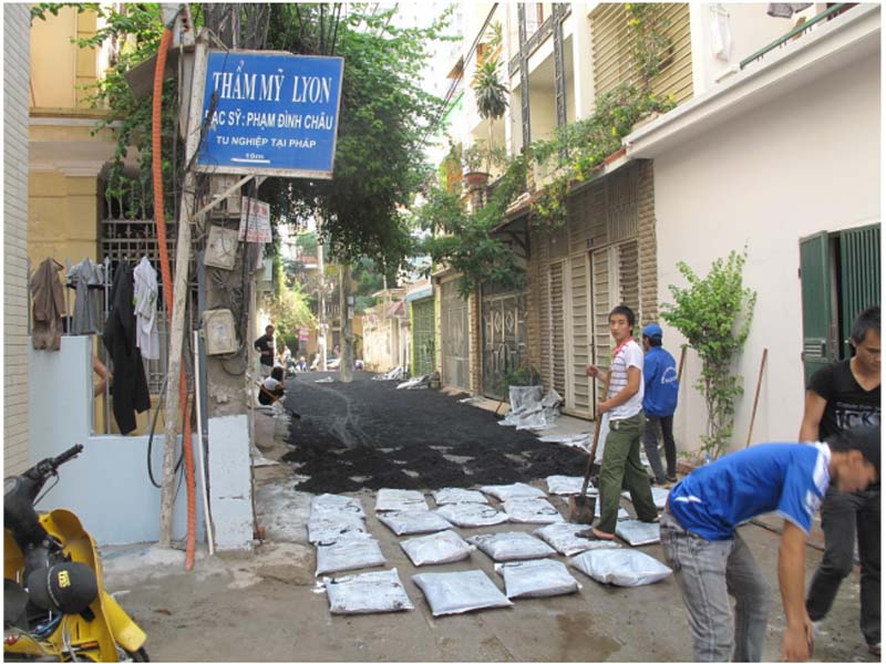 Hình ảnh thi công bê tông nhựa nguội Carboncor Asphalt