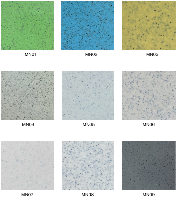 Bảng màu Munich Epoxy Resin EP15 – Sơn Epoxy cát màu giả đá.